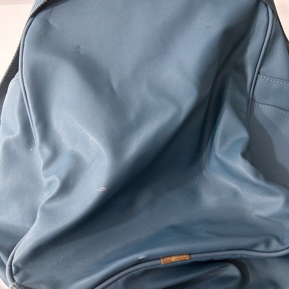 Jon Hart Design Backpack Adults Blue Coated Canvas Leather Trim - Picture 9 of 16